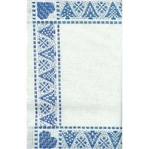  Blue/White Tannenbaum Afghan Arts, Crafts & Sewing