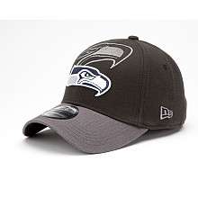 Mens New Era Seattle Seahawks Classic 39THIRTY® Black Structured 