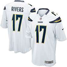 Mens Nike San Diego Chargers Philip Rivers Game White Jersey 