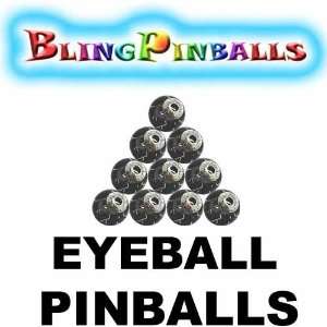  10 Scared Stiff Eyeball Bling pinballs by Back Alley 