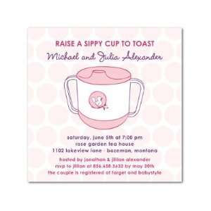   Baby Shower Invitations   Baby Toast Begonia By Snow And Graham Baby