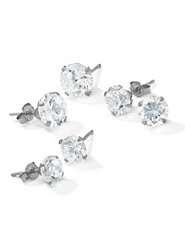 Set of Three Pairscubic zirconia Earrings by Palm Beach Jewelry