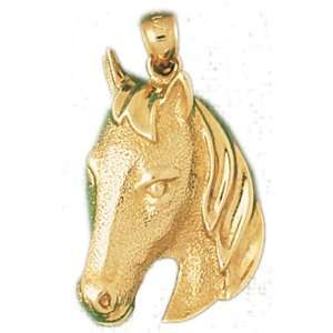   14K Gold Pendant Horse Head 7.5   Gram(s) CleverEve Jewelry