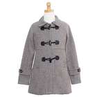Shyla Coats Girls Size 12 Grey Toggle Wool Winter Pea Coat