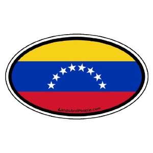 Venezuela Flag Car Bumper Sticker Decal Oval