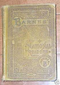 Antique Book 1884 Barness New National Fifth Reader  