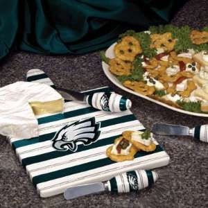  Philadelphia Eagles Cheese Cutting Board Set Sports 
