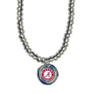  AVA Collegiate Necklace   Alabama, Matte Silver Sports 