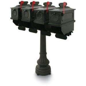  1812 Carthage 50 in. Plastic Mailbox with Post