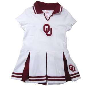 Oklahoma Sooners White Toddler Cheerleader Dress  Sports 