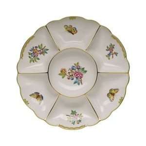  Herend Queen Victoria Sectioned Appetizer Dish