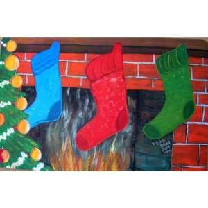  Seasonal Holiday Christmas Stockings Novelty Rectangular 