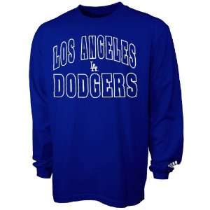  Adidas L.A. Dodgers Royal Blue Rally Long Sleeve T shirt 