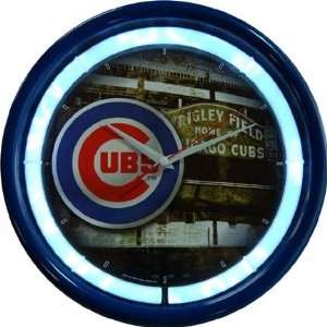  Chicago Cubs Plasma Neon Clock