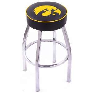  University of Iowa Steel Stool with 4 Logo Seat and L8C1 