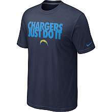 Nike San Diego Chargers Just Do It T Shirt   Team Color    
