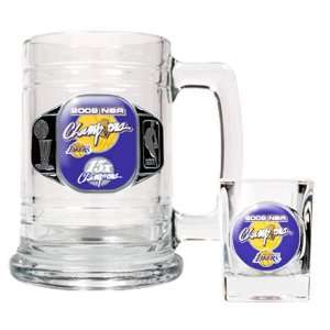  Los Angeles Lakers 15 Time NBA Champions 15oz. Glass 