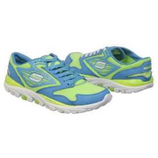 Athletics Skechers Fitness Womens Go Run Blue/Lime Shoes 
