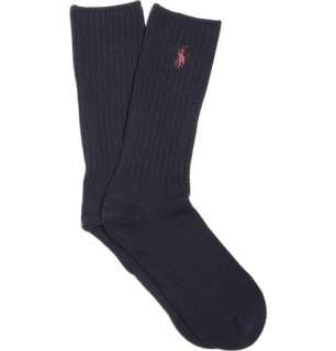   Accessories  Socks  Casual socks  Ribbed Cotton Blend Socks