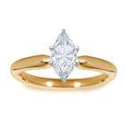 Sea of Diamonds 14k Yellow Gold Marquise Diamond Solitaire Engagement 