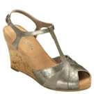 Womens   Silver   Sandals   Wedge  Shoes 