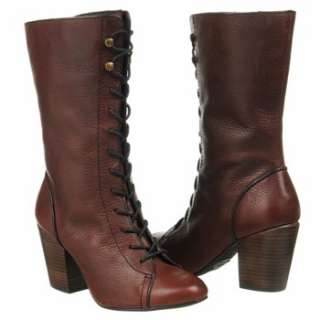 Womens Fossil Shay Lace Up Bootie Russet Leather Shoes 