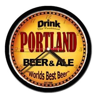 PORTLAND beer and ale cerveza wall clock