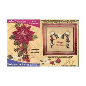  Poinsettia Swag by Anita Goodesign Arts, Crafts & Sewing
