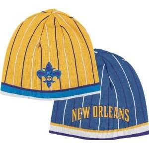  New Orleans Hornets Over And Back Reversible Knit Hat 