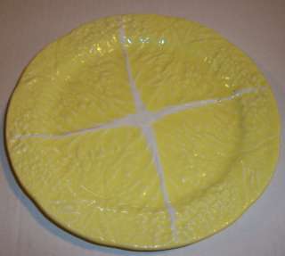 Secla Portugal Yellow Cabbage Leaf Salad Plate Ann  