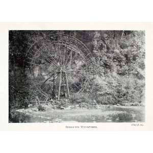 com 1901 Halftone Print Irrigation Waterwheel Engineering Agriculture 