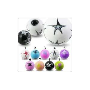  Colorful Hand Painted UV Balls Piercing Jewelry Jewelry