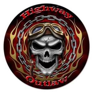  Highway Outlaw Vintage Metal Sign Motorcycle