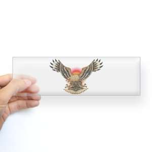  Bumper Sticker Clear Tattoo Eagle Freedom On Sunset 