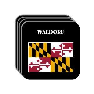 US State Flag   WALDORF, Maryland (MD) Set of 4 Mini Mousepad Coasters