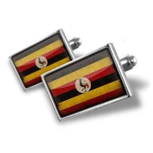  Cufflinks Uganda Flag   Hand Made Cuff Links A MANS 