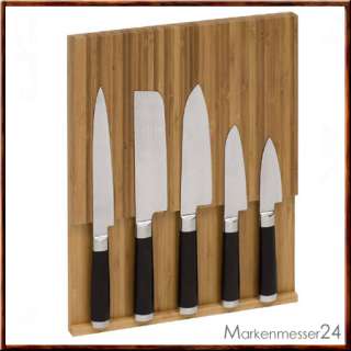 Magnetischer Messerhalter aus Bambusholz Messerblock Messerleiste für 