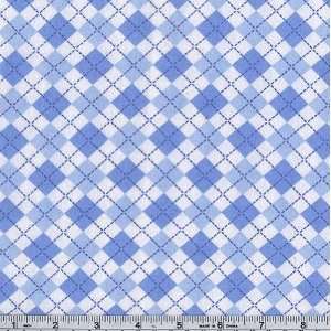  45 Wide Flannel Argyle Blue Fabric By The Yard Arts 