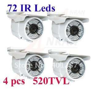 4pcs 1/3 sony ccd 520tvl varifocal lens 2.8 12mm outdoor 72ir security 