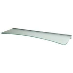  Frosted Glass Shelf Concave & Convex with Rail bracket 