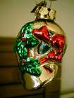 christmas tree bauble glass brass horn with holly thomas pacconi 