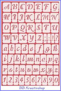66 FLEX Schablone MITCHELL selbstklebend BUCHSTABEN Alphabet GOTHIC 