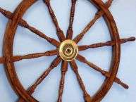 Wooden Ship Wheel 60 Nautical Wall Beach Decor  