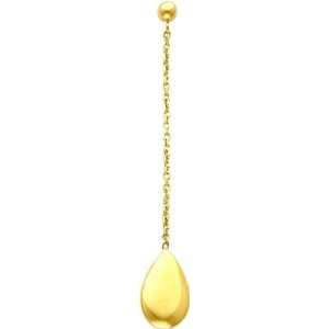    14K Yellow Gold Pear Dangle Earrings Ear Jewelry New Jewelry