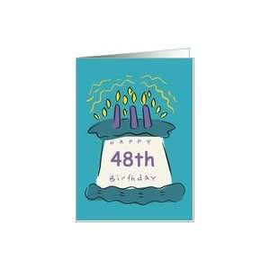  Candles 48th Birthday Card Card Toys & Games