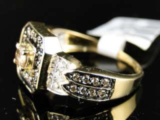 WOMENS YELLOW GOLD CHOCOLATE ROUND CUT SOLITAIRE DIAMOND ENGAGEMENT 