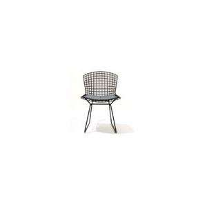 com bertoia side chair with upholstered seat cushion by harry bertoia 