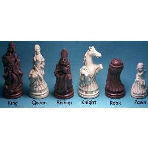  Louis XIV Crushed Stone Chess Pieces Toys & Games