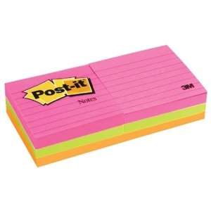  MMM 630 6AN, 3M Post it Neon Fusion Lined Notes Office 