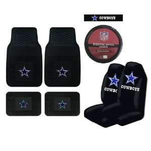   Seat Covers, and a Comfort Grip Steering Wheel Cover   Dallas Cowboys